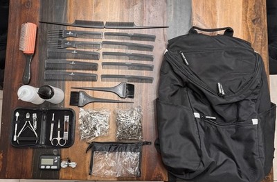 Pivot point Cosmetology Heat Resistance Bag With Tons Of Extras! Combs For Days!