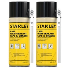 Stanley F905 Gaps & Cracks Polyurethane Foam Sealant 12oz 2 Pack - Straw Use
