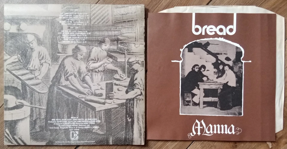 BREAD MANNA - ORIGINAL UK ELEKTRA 12" VINYL LP WITH INSERT - Image 3 of 3