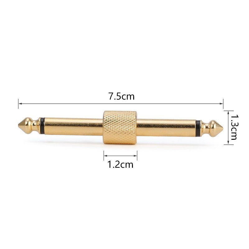 4PC 6 35 Male to Male Single Guitar Effector Audio Adapter Guitar Effector Plug