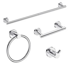 Bathroom Hardware Set, SUS304 Stainless Steel Towel Bar Set, Modern Towel Rac...