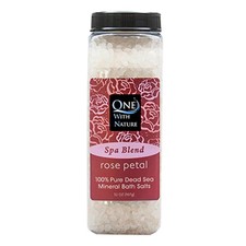 Bath Salts Rose Petal 32 oz by One with Nature