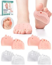 4 Pairs Silicone Toe Spacers Separators for Women Men Bunion Corrector Hammertoe