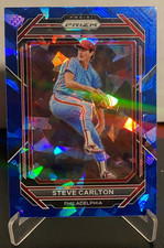 2023 Panini Prizm #180 - Steve Carlton Blue Cracked Ice - Phillies