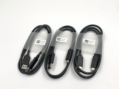 Dell 5K55E13501 Typ AC USB USB-C zu USB-A USB Kabel schwarz 3 Stck.