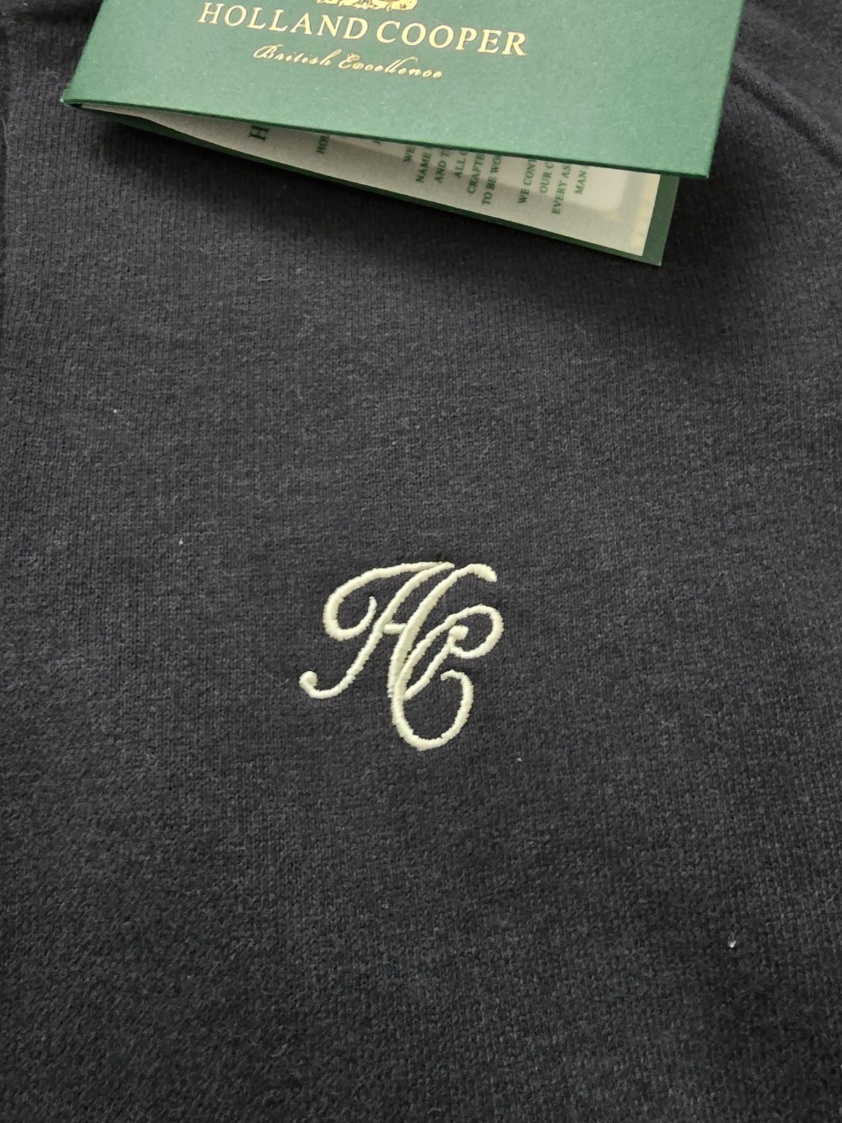 Holland Cooper Burford Quarter Zip Neck Sweat Ink Navy