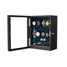 Automatic 8 Watch Winder with 4 Extra Storage Box with Mabuchi Motors LED Light