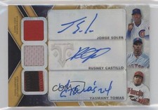 2015 Triple Threads Relic Combos Gold 3/9 Jorge Soler Rusney Castillo Auto 1q7