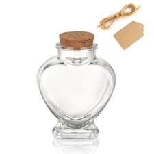 WHJY 5oz Glass Jars with Cork Lids Decorative Glass Jars with Label Tag and S...