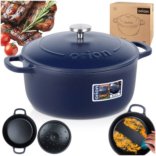 Gusseisentopf Kochtopf Topf Mit Deckel Aus Gusseisen Emailliert Litina 26Cm 5,2L-image
