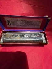 Vintage M. Hohner Marine Band Harmonica No. 1896 Key of A In-Tune w/...