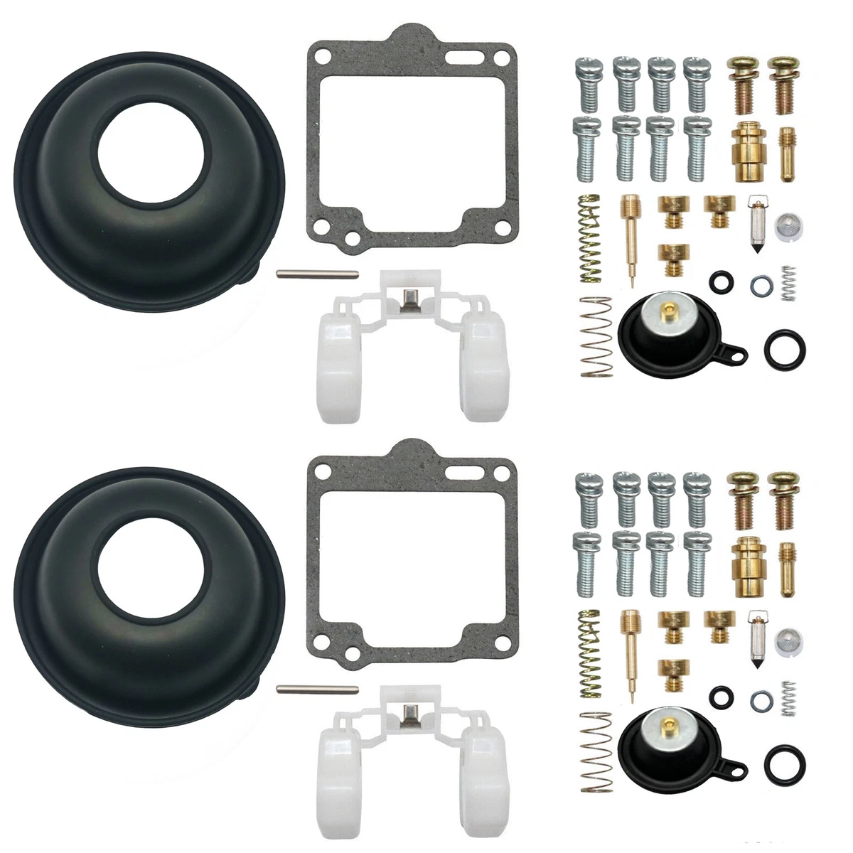 Qiilu QL04364 2x Collettori Aspirazione In Gomma Per Carburatore Yamaha Virago – Adattatori Per XV700/750/920/1100 Con O-ring