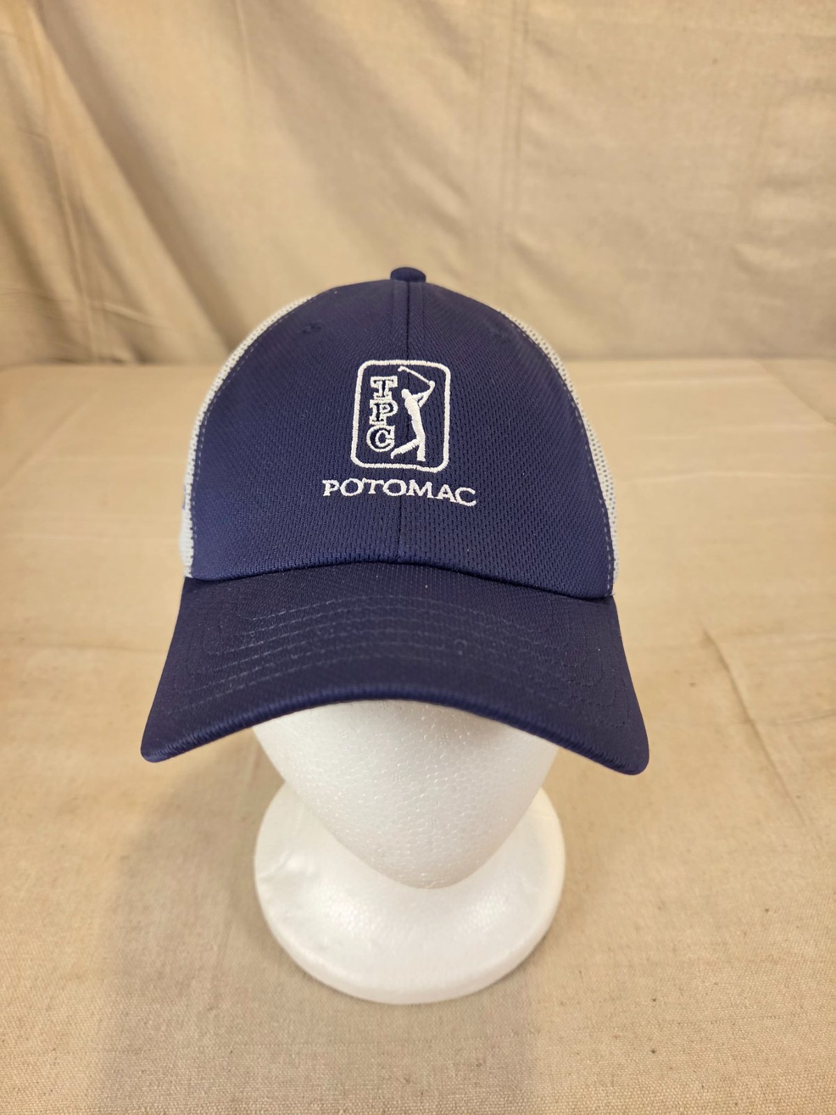 Imperial Potomac Golf Hat Adjustable Mesh Back Navy Blue Gray OSFA
