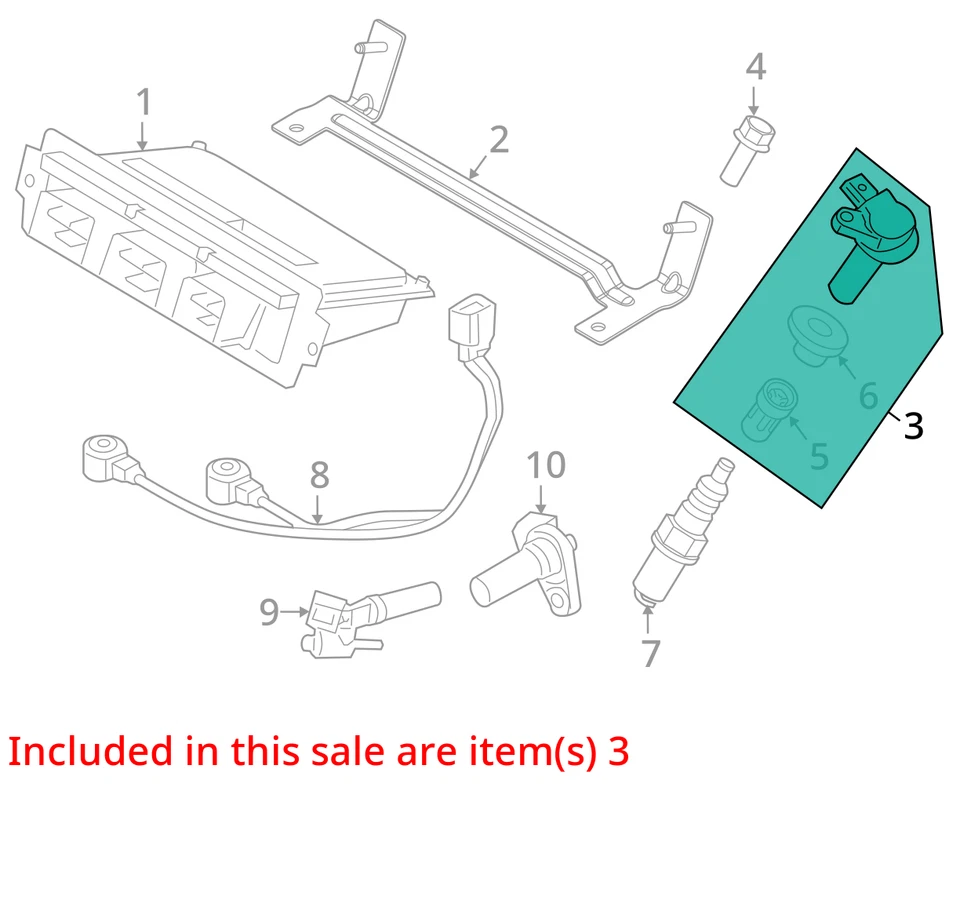 2008-2009 Ford Taurus X Ignition Coil Igniter Pack P71D9 - Image 3 of 4