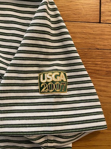 Oakmont U.S. Open Shirt Womens Medium Green White Stripe Golf USGA 2007 Polo - Picture 9 of 11