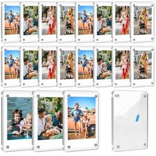 Acrylic Magnetic Picture Frame 20 Pack 2.36x3.54 Inches Mini Polaroid Fridge ...