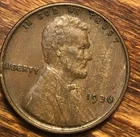 1936 Lincoln Wheat Cent Woody Wood Grain Improper Alloy Mix Error Unique Penny