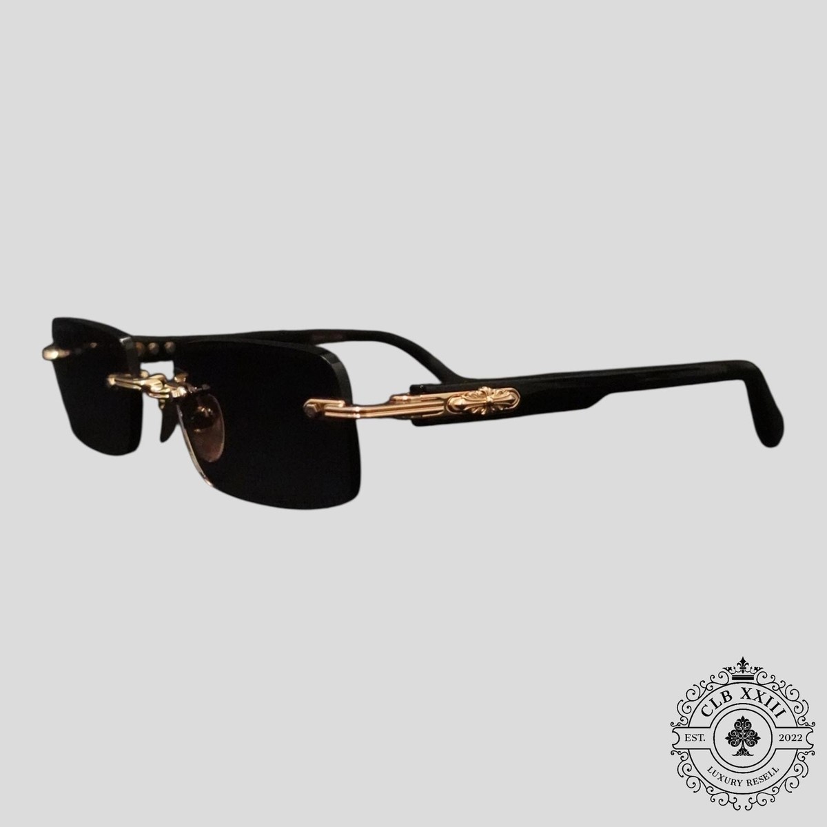 CHROME HEARTS サングラス ブラック ゴールド Chrome Hearts Deep I Sunglasses in Black/Gold | eBay