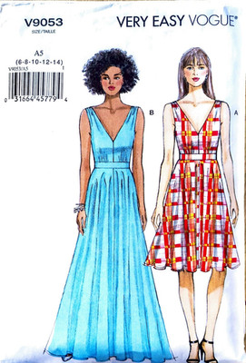 Vogue Patterns Very Easy V9053 Dress Sewing Pattern 6-8-10-12-14 Women's 2010s