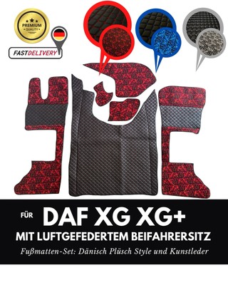 Fußmatten passend für DAF XG XG+ mit luftgefedertem Beifahrersitz DÄNISCH PLÜSCH