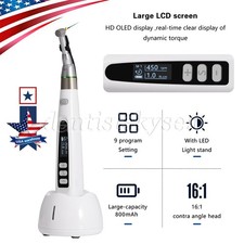 Ergonomic Inalámbrico Dental LED Endo Motor 16: 1 contra ángulo pieza de mano