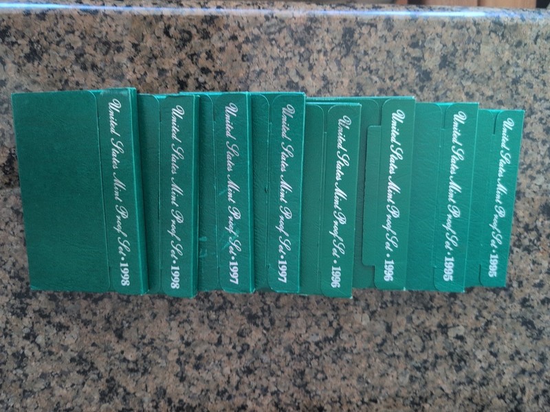8 Set LOT of 1995 through 1998 U.S. Proof Sets ORIGINAL  mint purchase