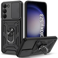 Gepanzerte SchutzhüLle FüR Samsung Galaxy S23, Camshield Slide, Schwarz
