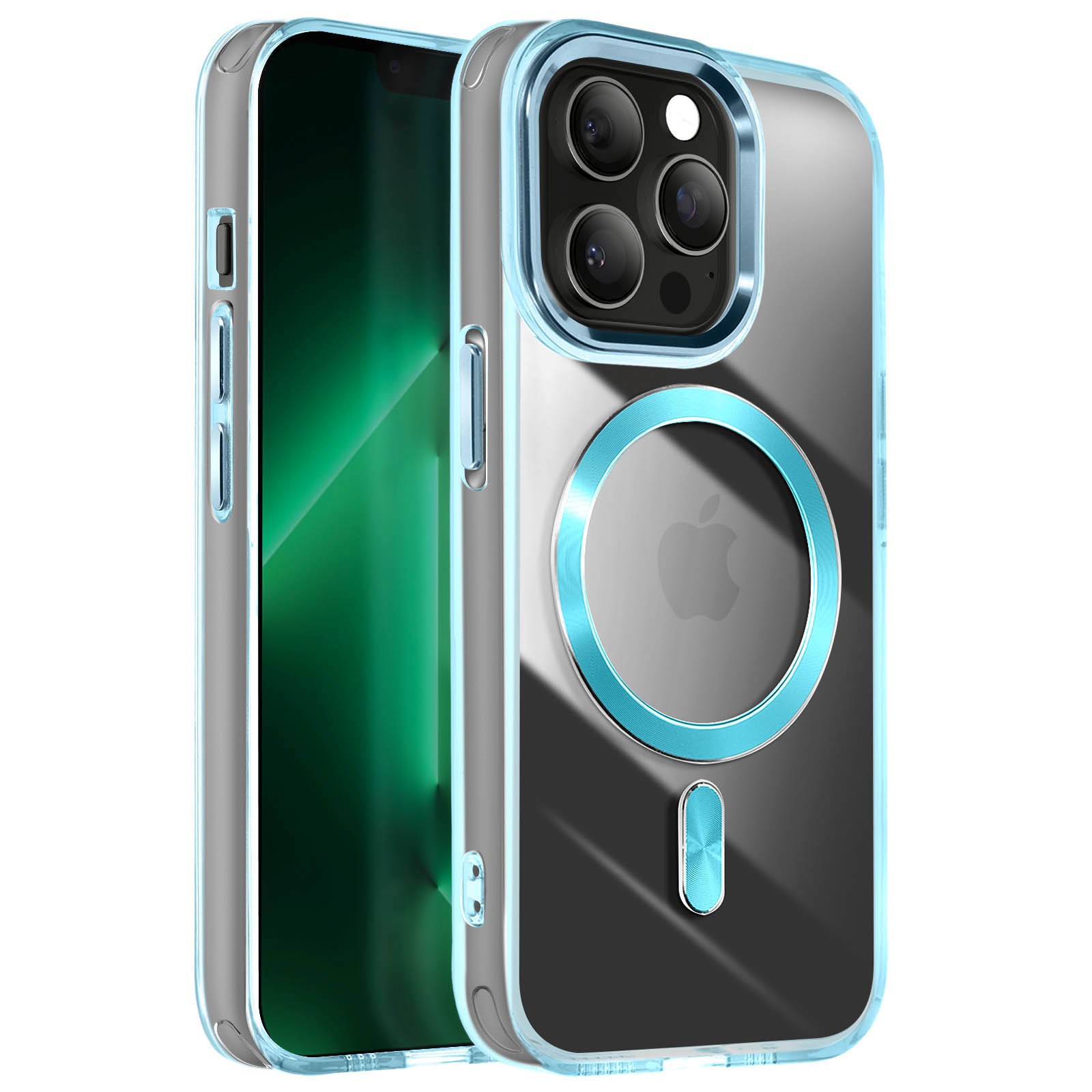 Coque iPhone 13 Pro élégante en silicone bleu raffiné Avizar
