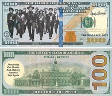 Pack of 25 Donald Trump Presidential MAGA Posse $100 Dollars Novelty POTUS Money