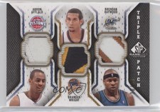2009-10 SP Game Used 30/60 Arron Afflalo Brandan Wright #TP-HAW Triple Patch nd3