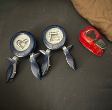Fiskars Craft Paper Punch Lot of 3, 3" Size 2 Blue, 1 Red g3