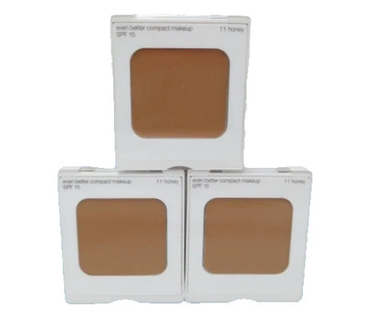 CLINIQUE EVEN BETTER COMPACT MAKEUP SPF 15 # 11 HONEY - BLISTER PACK NWOB 3PCS