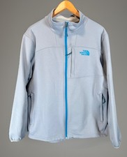   The North Face Jacket Mens Large Gray Blue APEX Bionic Hybrid Soft Shell Zip  