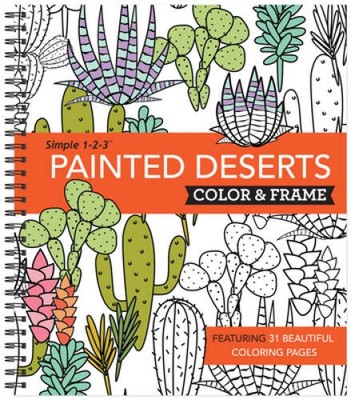 Color  Frame Coloring Book - Painted Deserts - Spiral-bound - GOOD