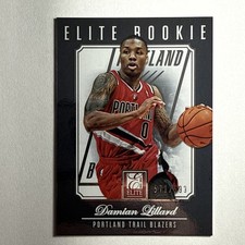 DAMIAN LILLARD ROOKIE #d /599 2012-13 ELITE ROOKIE #257 PORTLAND TRAIL BLAZERS