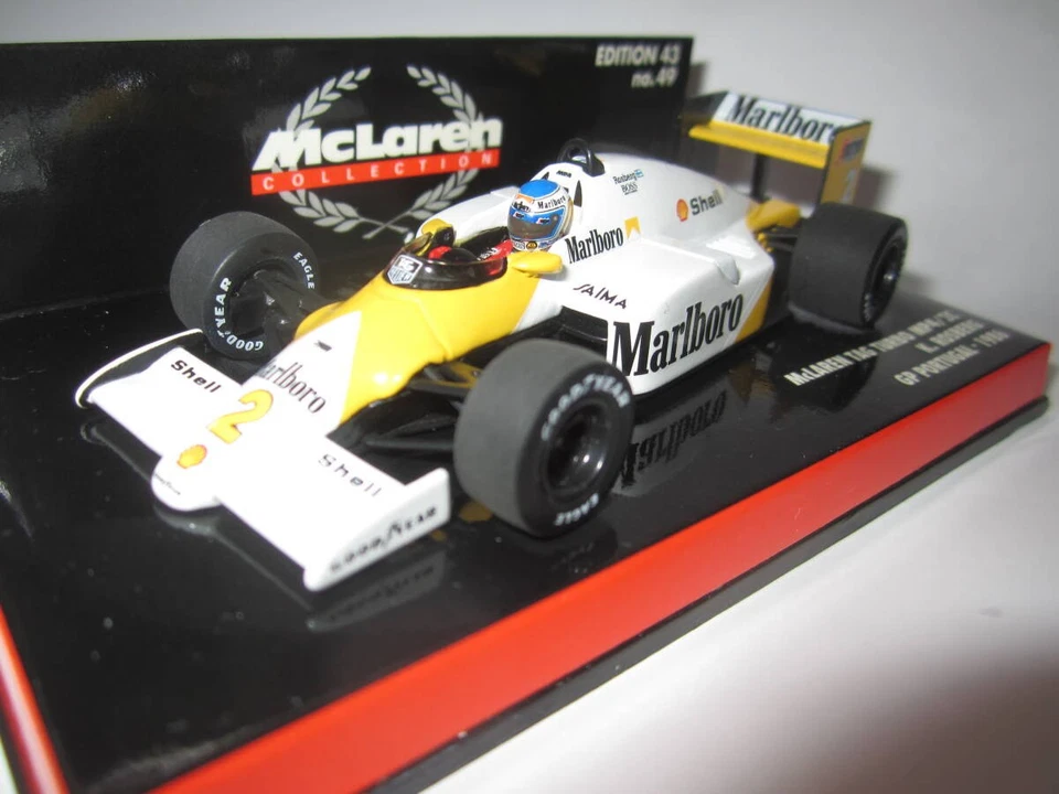PMA Minichamps 1/43 McLaren MP4/2C 1986 Portugal GP #2 Keke Rosberg Amarillo Foto 3 de 4