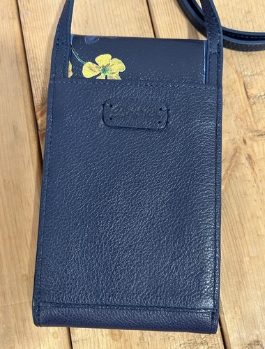 Borsa a tracolla Brighton blu floreale lascia volare i tuoi sogni farfalla ottime condizioni - Foto 3 di 16