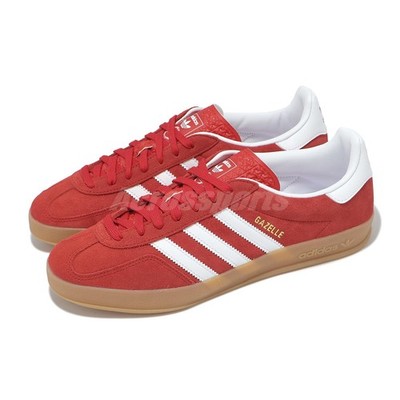 adidas Originals Gazelle Indoor Red White Gum Men Unisex Casual Shoes JI2063
