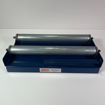 U-LINE H-1236 Heat Shrink Film Dispenser 12'' Rolls Metal Tabletop Roller Base