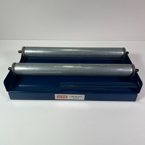 U-LINE H-1236 Heat Shrink Film Dispenser 12" Rolls Metal Tabletop Roller Base
