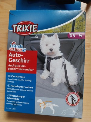 2x Autogeschirr XS,3 Futterbeutel neu, 2 Hundegeschirr, Flexileine