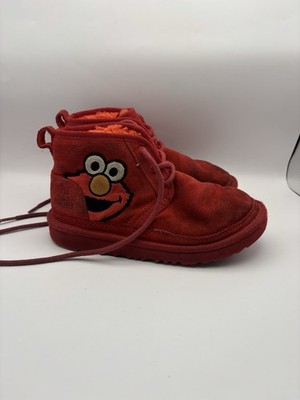 Ugg Seaseme Street Elmo Red Boots Kids Size 2