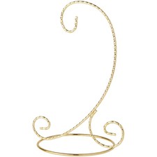 2 PCS Twisted GoldToned Ornament Stand Small 7x5.125x5.125 Inch Display