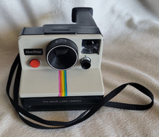 Polaroid SX-70 OneStep White Rainbow Stripe Land Camera