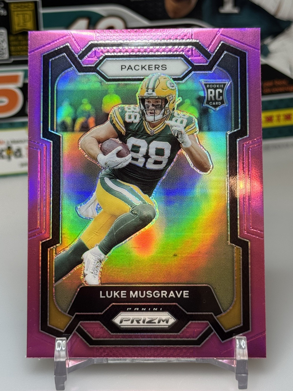 Luke Musgrave 2023 Panini Prizm Pink Prizm Packers Rookie RC Card #337 - MINT