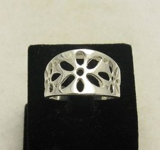 Stylish Genuine Sterling Silver Ring Stamped Solid 925 Flower Handmade Empress