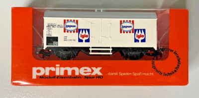Primex HO Scale #4557 Refrigerated Box Car - Langnese - Iglo