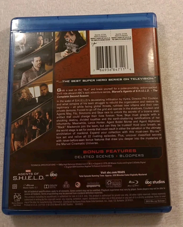Agents of S.H.I.E.L.D. The Complete Second Season Bluray Set (2015) Foto 2 de 2