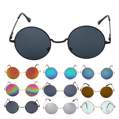 John Lennon Style Sunglasses Vintage Retro 60s 70s Round Hippie Circle Glasses