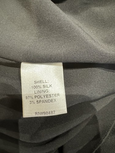 NWT Dora Landa Gathered Silk Skirt Size L Black - Picture 5 of 8